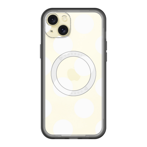 スリムプロテクションプレミアムケース with MagSafe［ シンプルドット - White ］