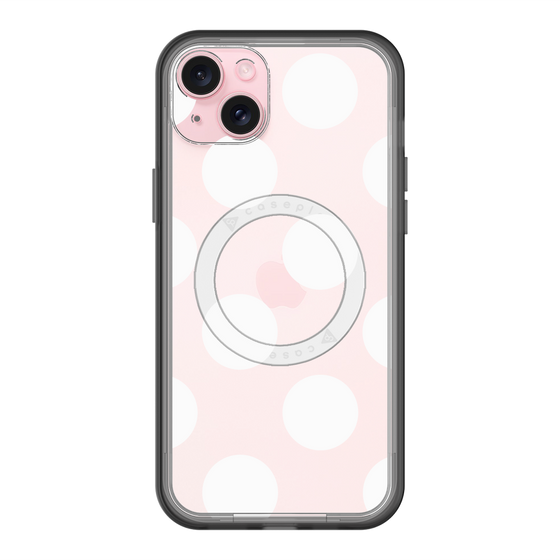 スリムプロテクションプレミアムケース with MagSafe［ シンプルドット - White ］