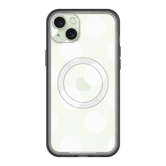 スリムプロテクションプレミアムケース with MagSafe［ シンプルドット - White ］