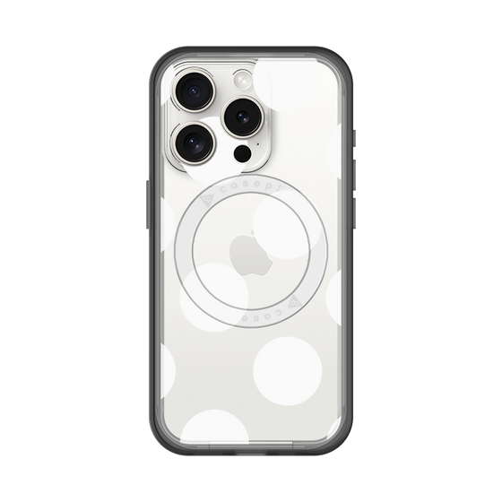 スリムプロテクションプレミアムケース with MagSafe［ シンプルドット - White ］