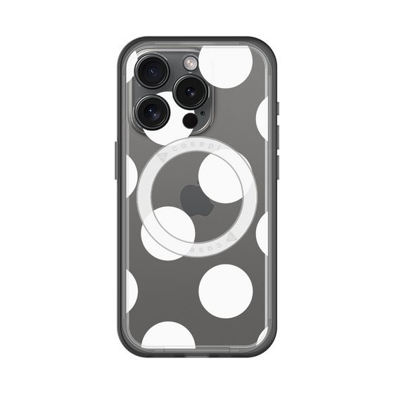 スリムプロテクションプレミアムケース with MagSafe［ シンプルドット - White ］