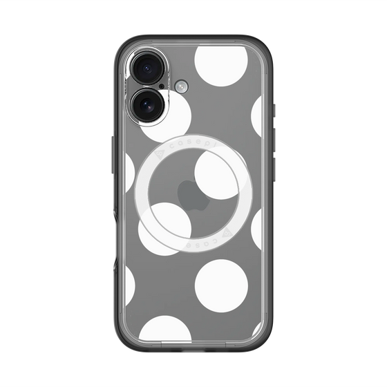 スリムプロテクションプレミアムケース with MagSafe［ シンプルドット - White ］