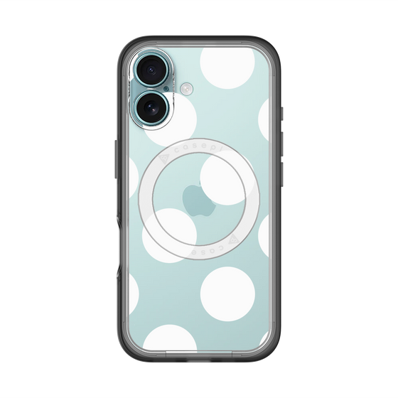 スリムプロテクションプレミアムケース with MagSafe［ シンプルドット - White ］