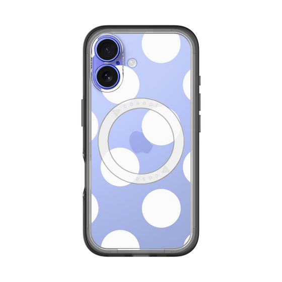 スリムプロテクションプレミアムケース with MagSafe［ シンプルドット - White ］