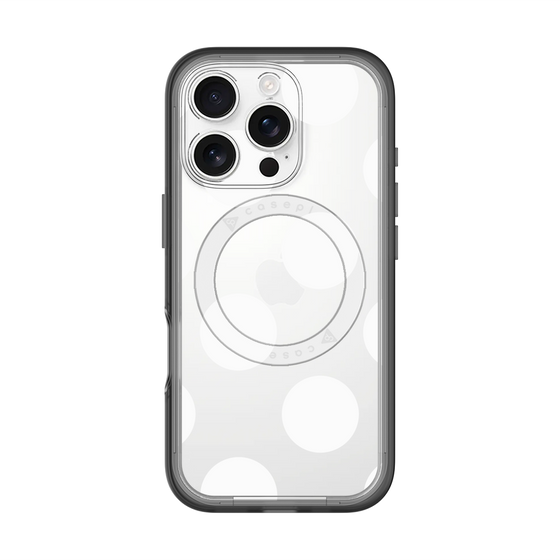 スリムプロテクションプレミアムケース with MagSafe［ シンプルドット - White ］