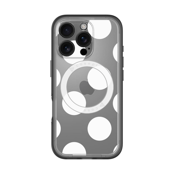 スリムプロテクションプレミアムケース with MagSafe［ シンプルドット - White ］