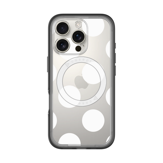 スリムプロテクションプレミアムケース with MagSafe［ シンプルドット - White ］