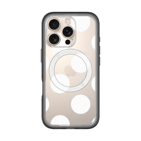 スリムプロテクションプレミアムケース with MagSafe［ シンプルドット - White ］