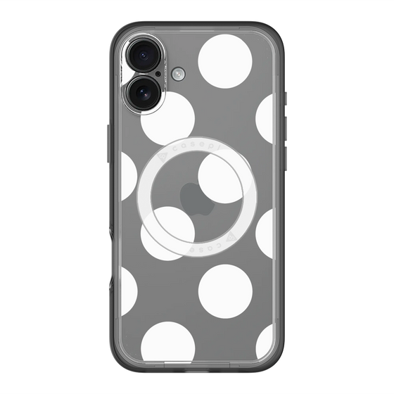 スリムプロテクションプレミアムケース with MagSafe［ シンプルドット - White ］