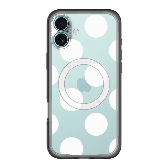 スリムプロテクションプレミアムケース with MagSafe［ シンプルドット - White ］