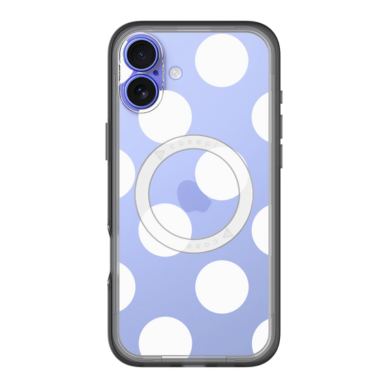 スリムプロテクションプレミアムケース with MagSafe［ シンプルドット - White ］