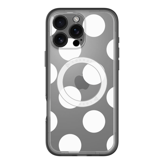 スリムプロテクションプレミアムケース with MagSafe［ シンプルドット - White ］