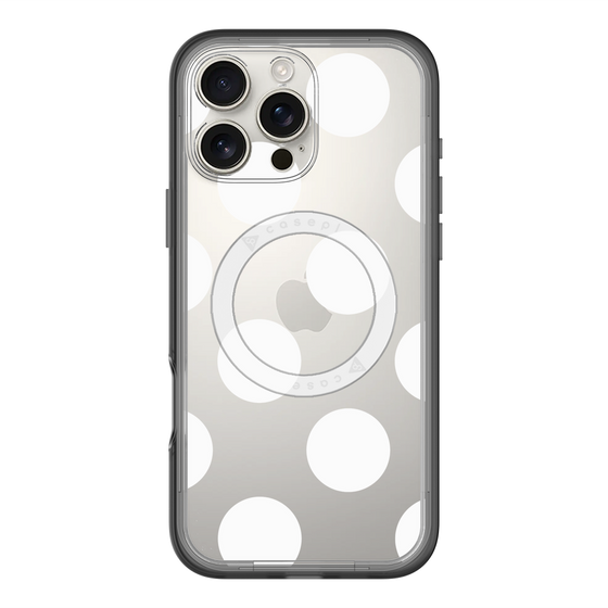 スリムプロテクションプレミアムケース with MagSafe［ シンプルドット - White ］