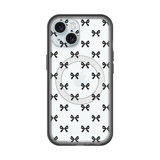 スリムプロテクションプレミアムケース with MagSafe［ シンプルリボン ］