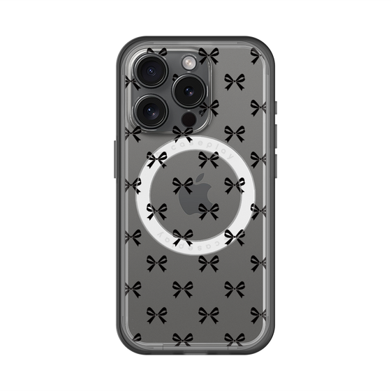 スリムプロテクションプレミアムケース with MagSafe［ シンプルリボン ］