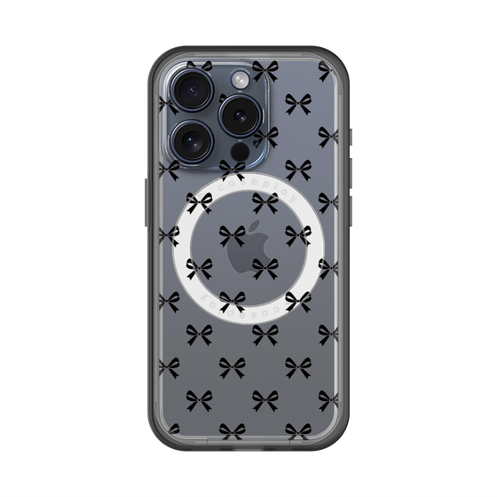 スリムプロテクションプレミアムケース with MagSafe［ シンプルリボン ］