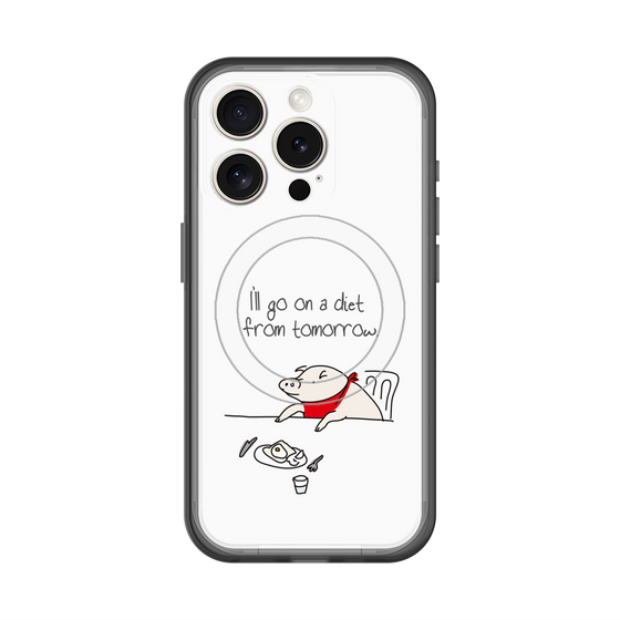 スリムプロテクションプレミアムケース with MagSafe［ ブタ子の挑戦 ］