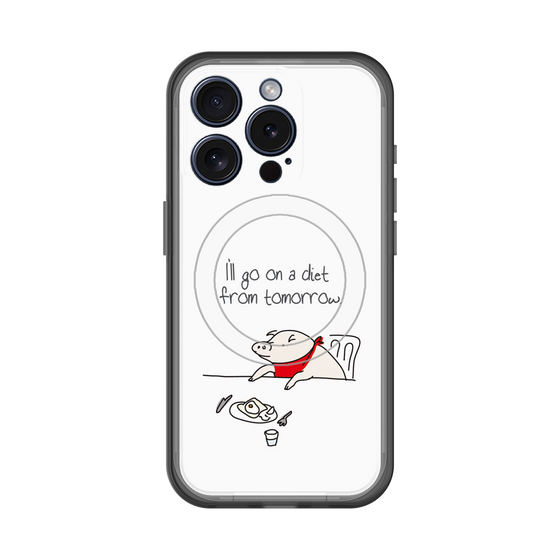 スリムプロテクションプレミアムケース with MagSafe［ ブタ子の挑戦 ］