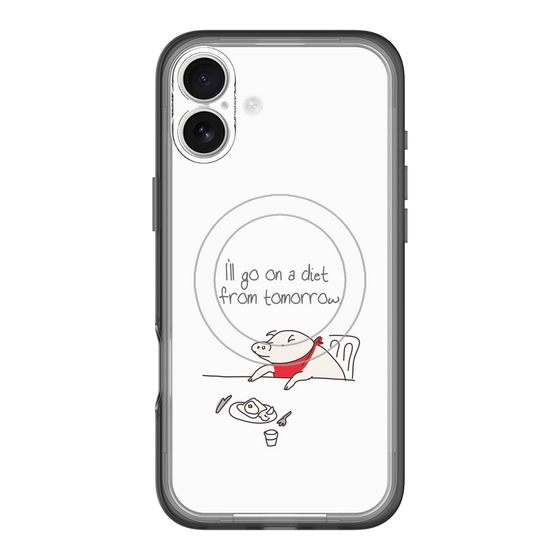 スリムプロテクションプレミアムケース with MagSafe［ ブタ子の挑戦 ］