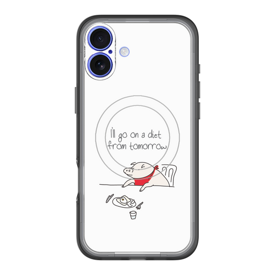 スリムプロテクションプレミアムケース with MagSafe［ ブタ子の挑戦 ］