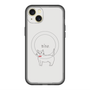 スリムプロテクションプレミアムケース with MagSafe［ 蝶ネクタイねこ - White ］