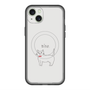 スリムプロテクションプレミアムケース with MagSafe［ 蝶ネクタイねこ - White ］