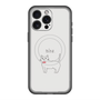 スリムプロテクションプレミアムケース with MagSafe［ 蝶ネクタイねこ - White ］