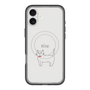 スリムプロテクションプレミアムケース with MagSafe［ 蝶ネクタイねこ - White ］
