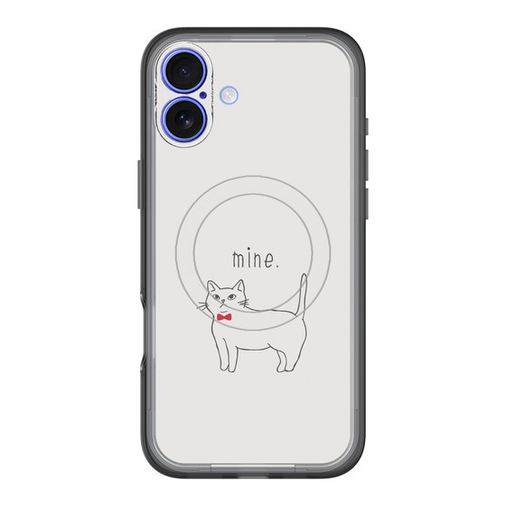 スリムプロテクションプレミアムケース with MagSafe［ 蝶ネクタイねこ - White ］