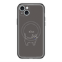 スリムプロテクションプレミアムケース with MagSafe［ 蝶ネクタイねこ - Black ］