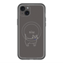 スリムプロテクションプレミアムケース with MagSafe［ 蝶ネクタイねこ - Black ］