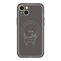 スリムプロテクションプレミアムケース with MagSafe［ 蝶ネクタイねこ - Black ］