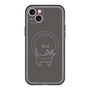 スリムプロテクションプレミアムケース with MagSafe［ 蝶ネクタイねこ - Black ］