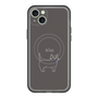 スリムプロテクションプレミアムケース with MagSafe［ 蝶ネクタイねこ - Black ］
