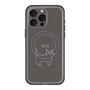 スリムプロテクションプレミアムケース with MagSafe［ 蝶ネクタイねこ - Black ］