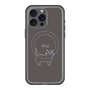 スリムプロテクションプレミアムケース with MagSafe［ 蝶ネクタイねこ - Black ］