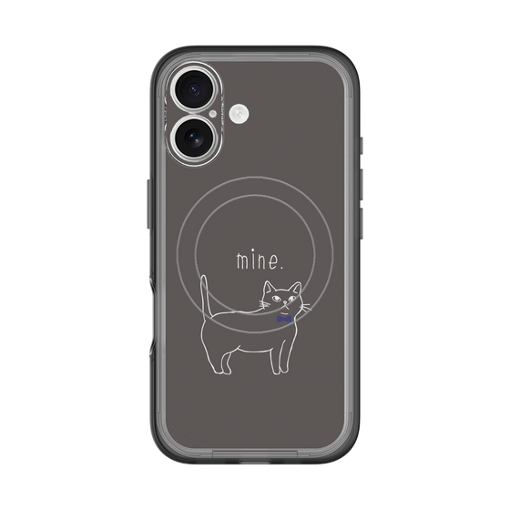 スリムプロテクションプレミアムケース with MagSafe［ 蝶ネクタイねこ - Black ］