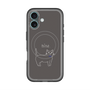 スリムプロテクションプレミアムケース with MagSafe［ 蝶ネクタイねこ - Black ］