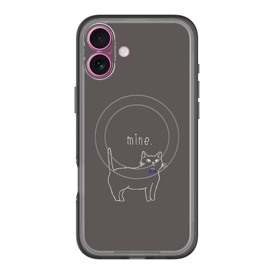 スリムプロテクションプレミアムケース with MagSafe［ 蝶ネクタイねこ - Black ］