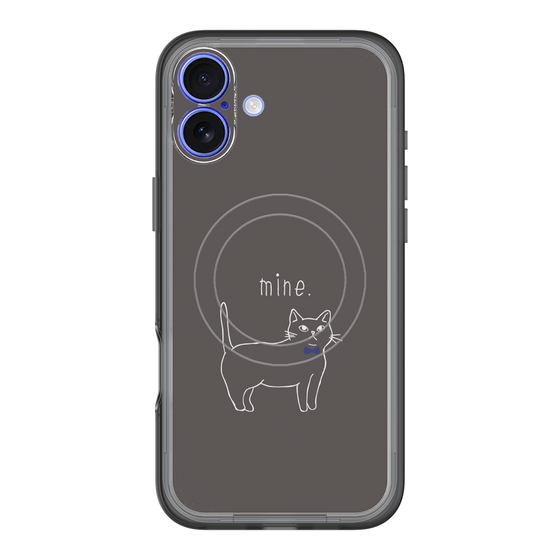 スリムプロテクションプレミアムケース with MagSafe［ 蝶ネクタイねこ - Black ］