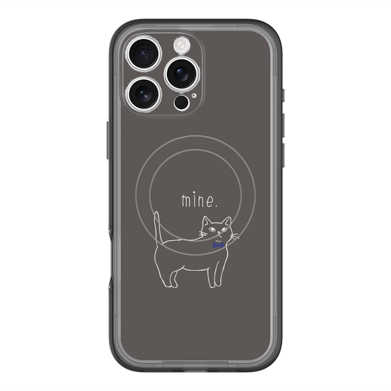 スリムプロテクションプレミアムケース with MagSafe［ 蝶ネクタイねこ - Black ］