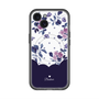 スリムプロテクションプレミアムケース with MagSafe［ ツインドットフラワー - Navy ］