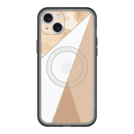 スリムプロテクションプレミアムケース with MagSafe［ マーブルトライアングルパレット - Beige ］
