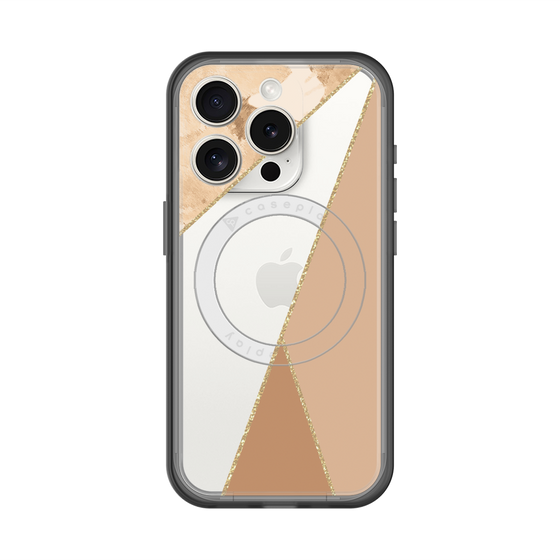 スリムプロテクションプレミアムケース with MagSafe［ マーブルトライアングルパレット - Beige ］