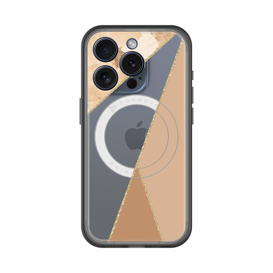 スリムプロテクションプレミアムケース with MagSafe［ マーブルトライアングルパレット - Beige ］