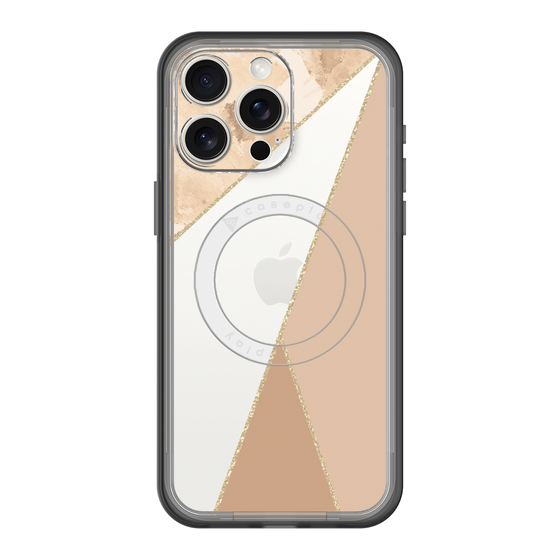 スリムプロテクションプレミアムケース with MagSafe［ マーブルトライアングルパレット - Beige ］