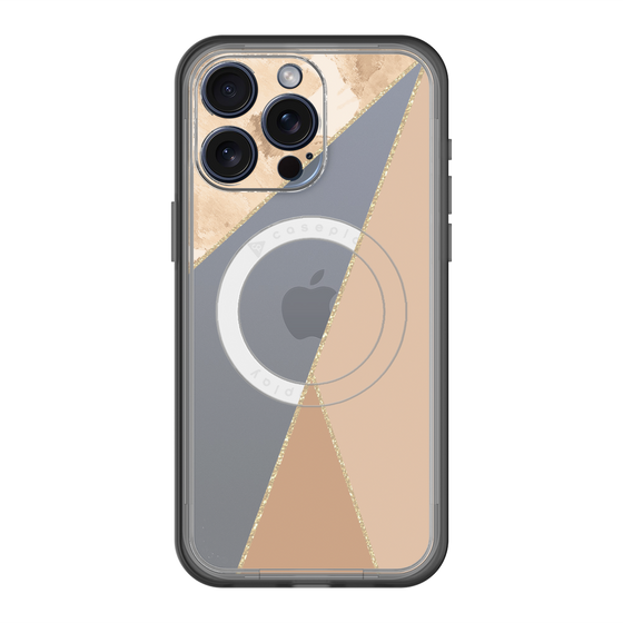 スリムプロテクションプレミアムケース with MagSafe［ マーブルトライアングルパレット - Beige ］