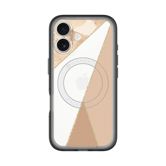 スリムプロテクションプレミアムケース with MagSafe［ マーブルトライアングルパレット - Beige ］