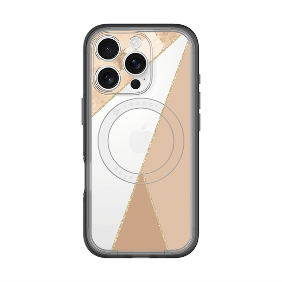 スリムプロテクションプレミアムケース with MagSafe［ マーブルトライアングルパレット - Beige ］