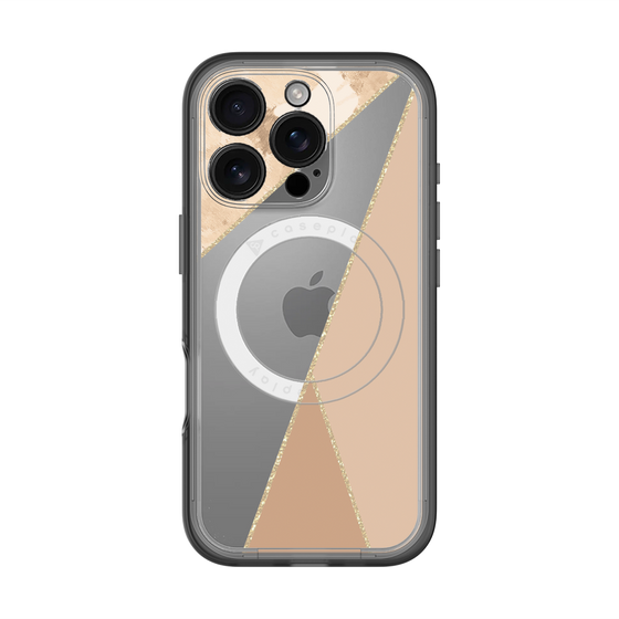 スリムプロテクションプレミアムケース with MagSafe［ マーブルトライアングルパレット - Beige ］